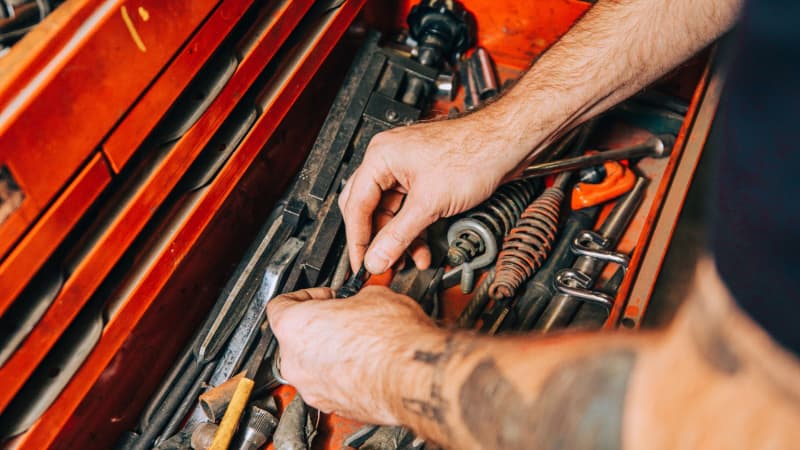 Werkbank für Mechaniker